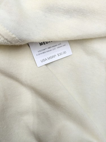 Volcom Shirt Mens M Medium Beige Crew Neck Modern Fit Surf Skate Creme NWT $30 - Picture 5 of 7
