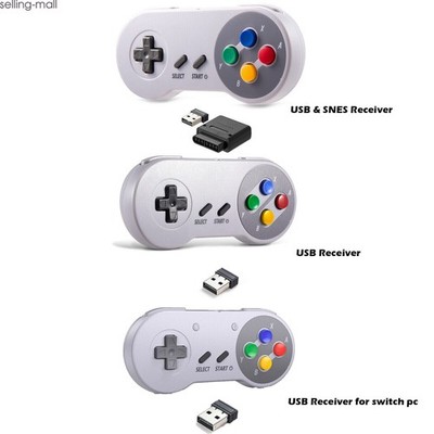 Wireless SNES USB Game Controller with receiver for PC Windows MAC Raspberry Pi