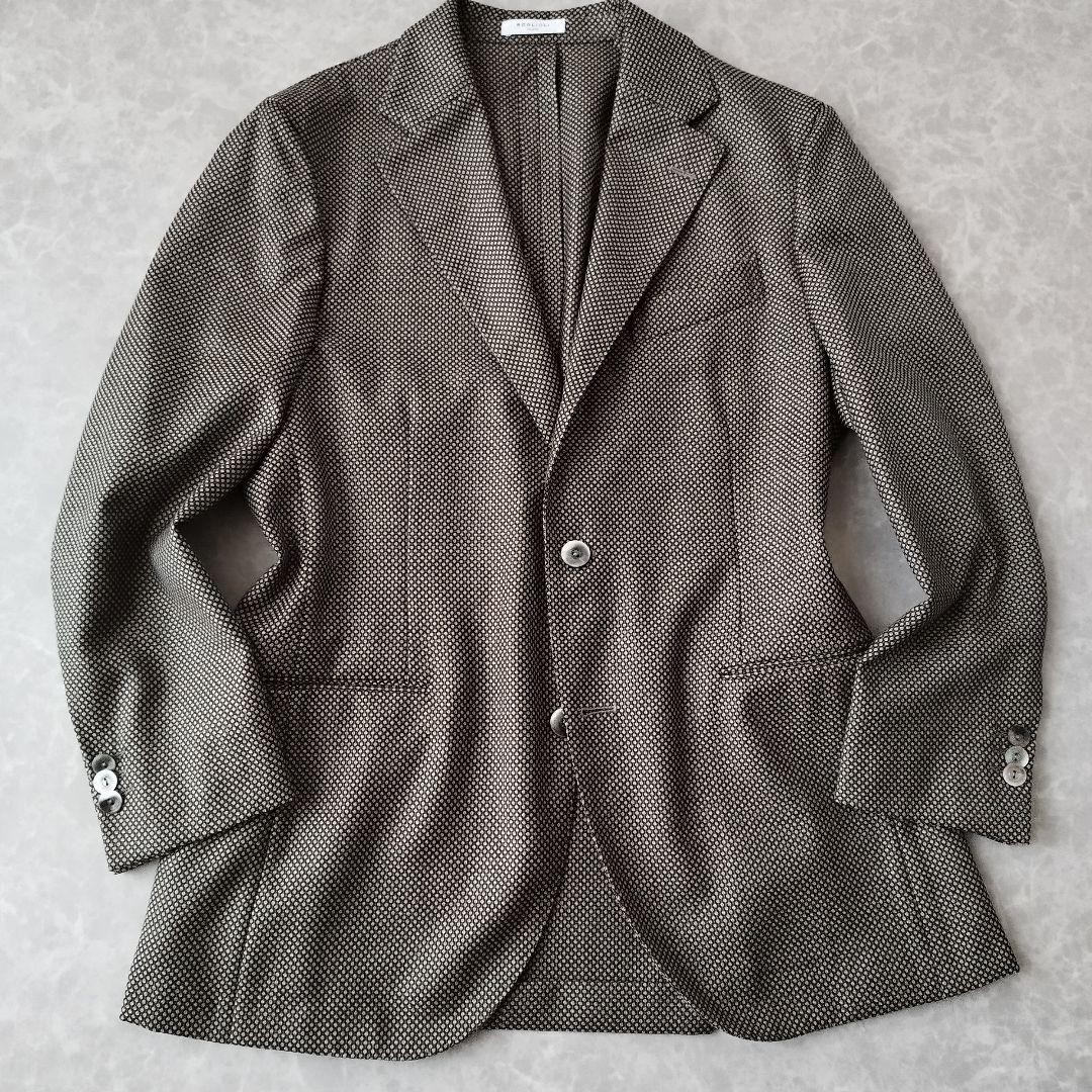 BOGLIOLI DOVER Brown Jacquard Suit Set Size 48 L Made in Italy image 3
