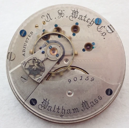 ANTIQUE 18s US WATCH CO WALTHAM GRADE 44A 15j HUNTER POCKET WATCH MOVEMENT