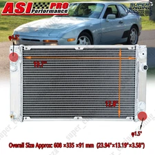 3-Row Aluminum Radiator For 1985-1991 PORSCHE 944 2.5L / 944 TURBO/ S2 3.0L NEW