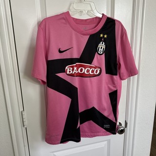 2011 2012 Nike Authentic Juventus Pink Balocco Away Kit Shirt Soccer Jersey