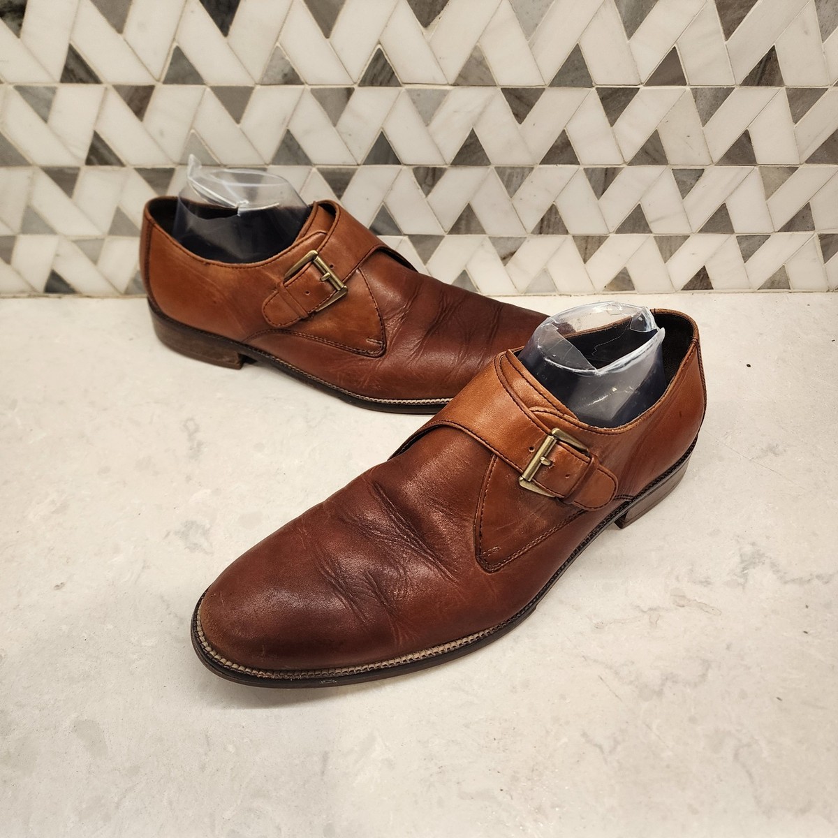 Cole Haan Gold Hardware‎ Monk Strap Buckle Brown Shoes Size 7 M Cole Haan Benton Double Monk Strap II - British Tan - 8.5 M  main image 2