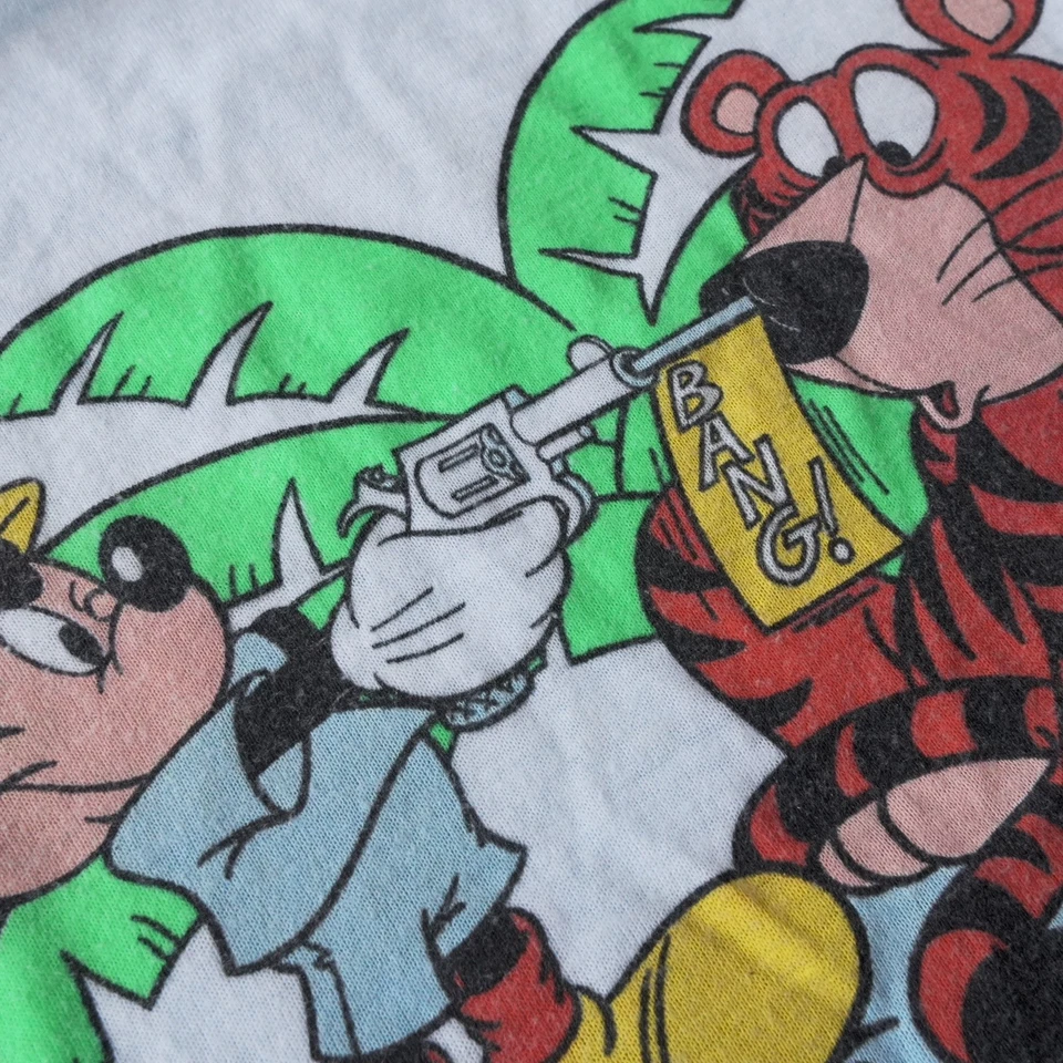 Vintage Disney Shirt Boys 4T Mickey Mouse BANG GUN Tiger Jungle Safari USA 80s - Image 2 of 4