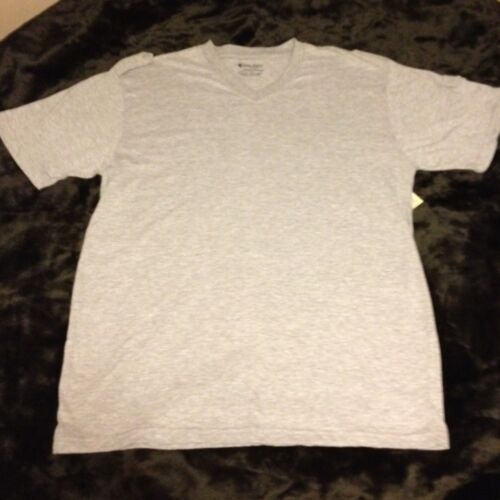 Galaxy Men's Shirt By Harvic Extra-Large 100% Cotton V-Neck Gray T-Shirt NEW