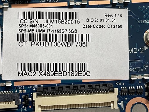 HP EliteBook x360 830 G8 Motherboard M46086-001 UMA Intel i7-1165G7 8GB RAM NEW - Picture 5 of 6