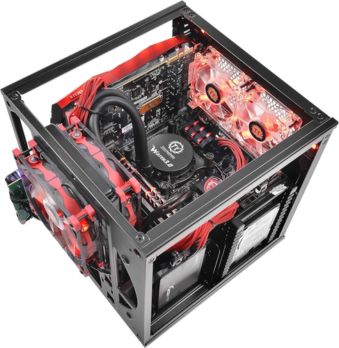 Core V1 SPCC Mini ITX Cube Gaming Computer Case Chassis, Interchangeable Side Pa - Picture 12 of 12