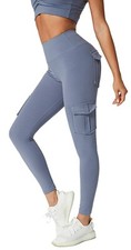 Women High Waist Yoga Leggings with 4 Pockets, Tummy Control Workout Medium