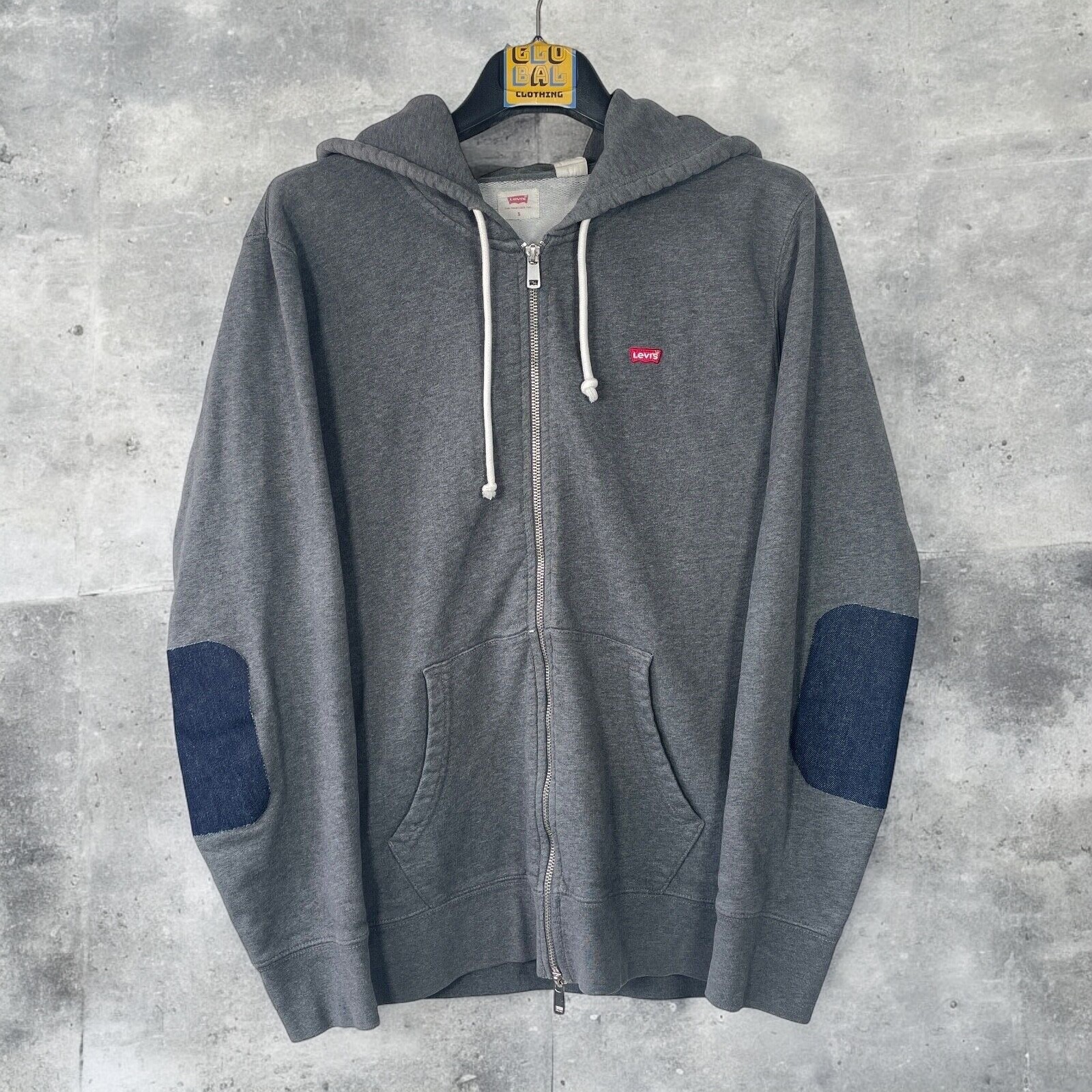 Levi's Hoodie with Zip Gray Mini Logo for Men in Cotton - Size S