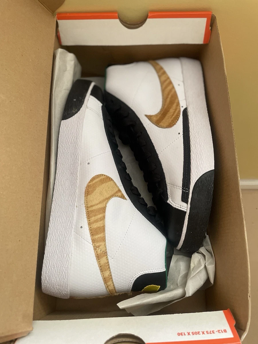 Nike Blazer High Premium White Black Tiger Swoosh 330245-131 Mens Size 12 No Box Nike Blazer Size 12 | eBay main image 4