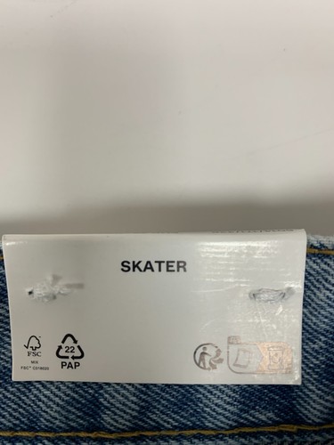 Jeans donna Bershka skater lavaggio medio blu denim taglia 10 nuovo con etichette - Foto 8 di 17