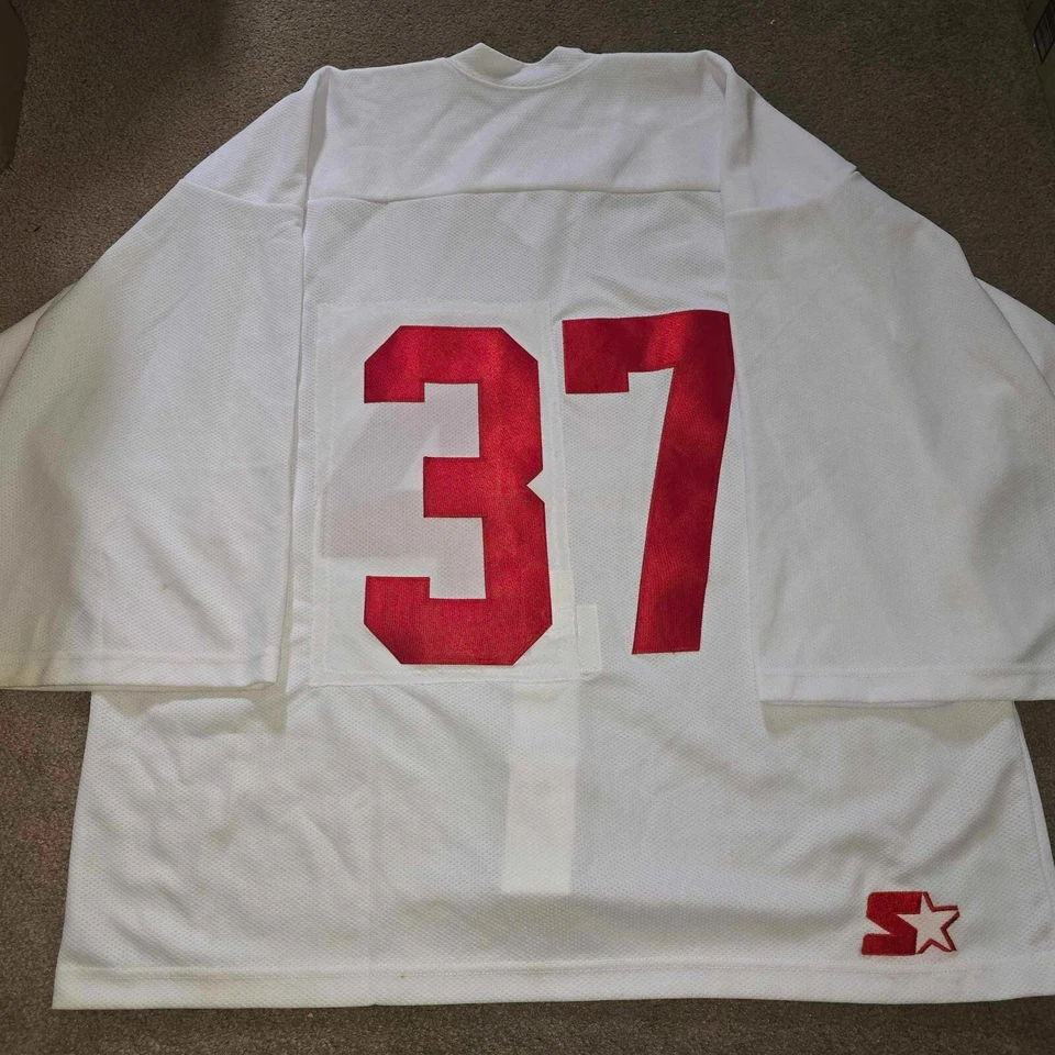 Camiseta deportiva Trevor Kidd Carolina Hurricanes práctica/campamento de entrenamiento usada emitida Foto 2 de 4