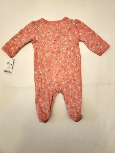Carter’s Sleep and Play Pink Floral Romper Size 3 M Baby Girl - Picture 5 of 7