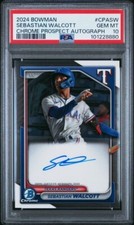 2024 BOWMAN CHROME PROSPECT AUTOS #CPASW SEBASTIAN WALCOTT PSA 10