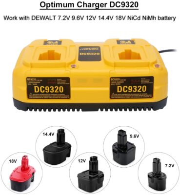 18V Replacement Battery & Charger Combo For DeWalt – Fits DC9096, DC9098, DW9095 & More, NiMH, 2Ah–3.8Ah Options