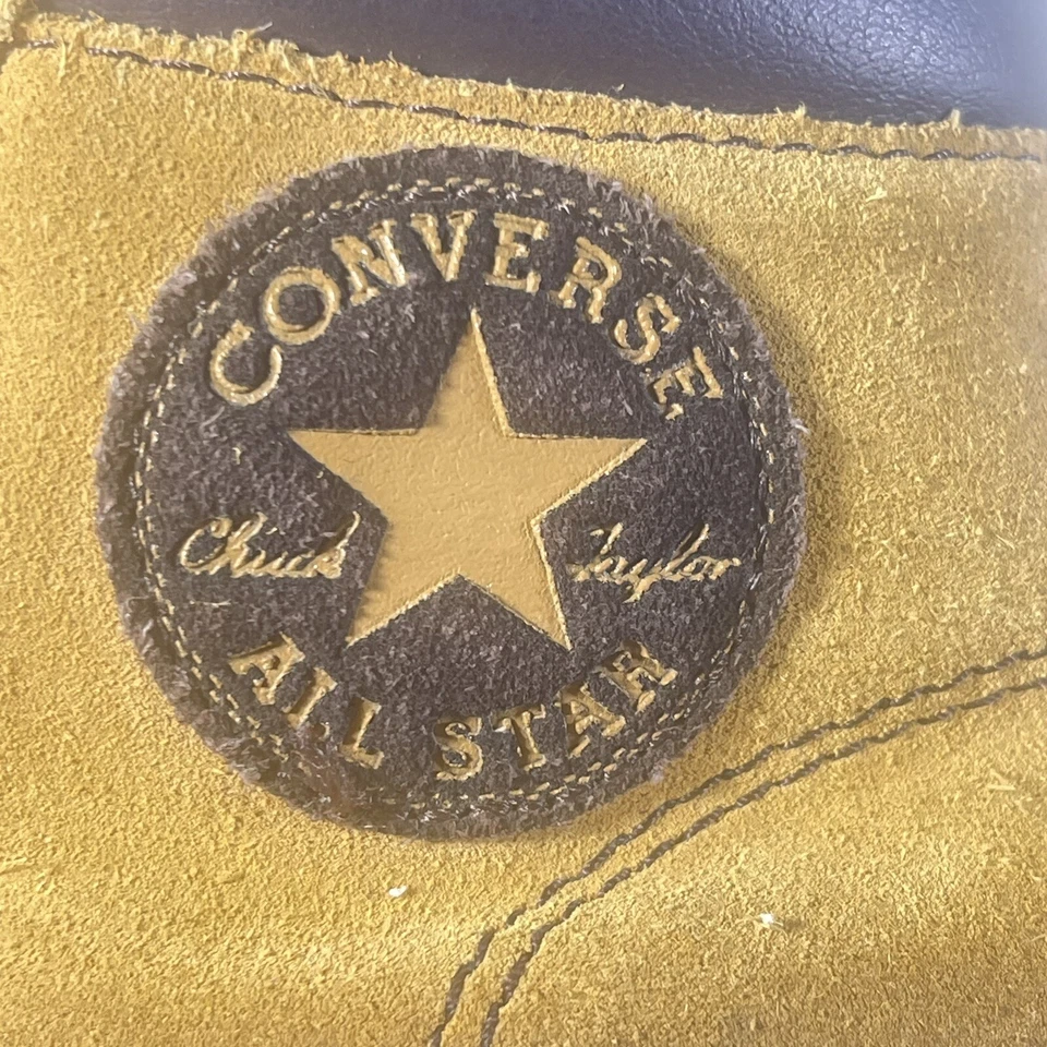 Zapatillas altas Converse de cuero gamuza Chuck Taylor niños 2 años marrón tostado Foto 3 de 4