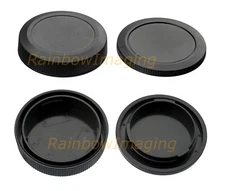 (2 Pcs) Body Covers & Rear Lens Caps Canon EOS RF R RP R3 R5 R6 Ra Camera 