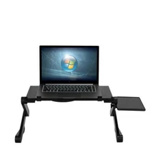 Adjustable Laptop Notebook Fold Desk Table Stand Bed Tray with Cooling Fan NEW