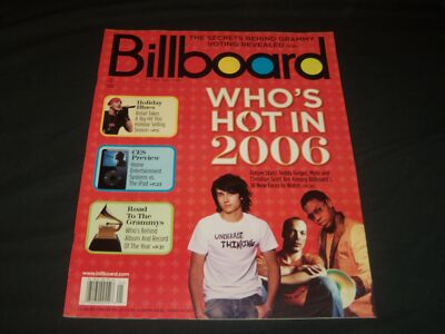 2006 JANUARY 7 BILLBOARD MAGAZINE - GREAT MUSIC ADS TOP 100 CHART - R 1239
