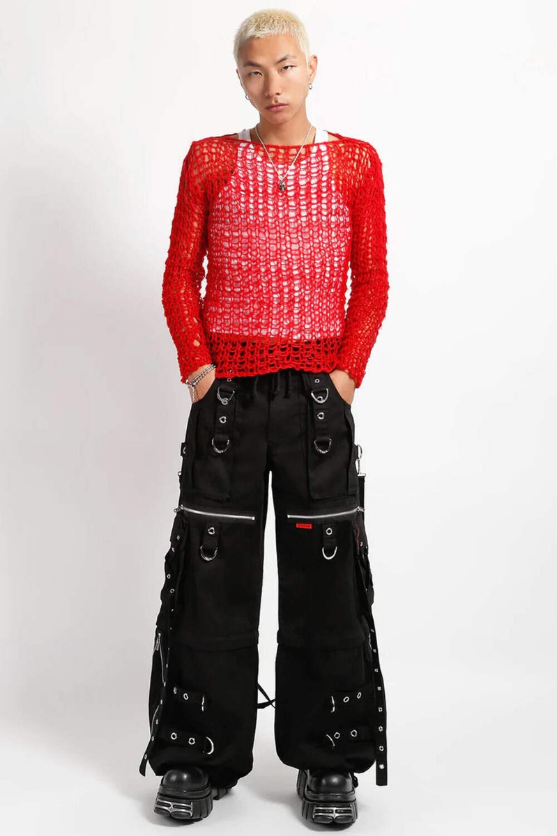 Tripp NYC X-Strap Zip Off Pants [BLACK/BLACK] | eBay