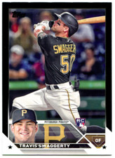 2023 Topps Series 1 Travis Swaggerty #67 Black Parallel Rookie #20/72 Pirates