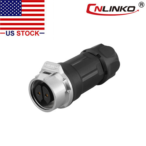 2 Pin M16 Size Power Circular Connector Female Dock Outdoor Waterproof IP67 - Picture 1 of 3