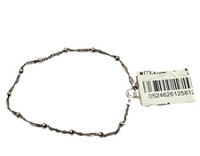 Delicate Italian Sterling Silver Singapore Twist Ball FAS 925 Bracelet Italy