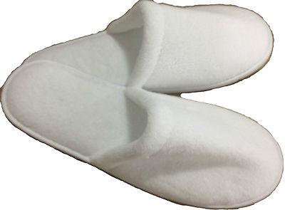 UNISEX GROSSHANDEL LUXUS WEISSE HOTELHAUSSCHUHE WEICH FROTTEE GESCHLOSSENE SPITZE 29 CM