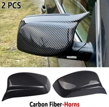 Mirror Cover Cap For BMW E60 E61 5-Series 525i 530i 540i 2004- 2007 Carbon Fiber