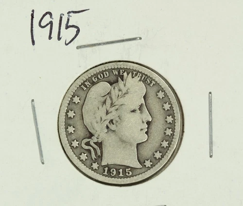 1915 Barber Quarter : Very Good   VG