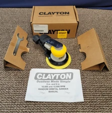 Clayton 5" Random Orbital Pneumatic Sander Automotive Aircraft Panel Dustless
