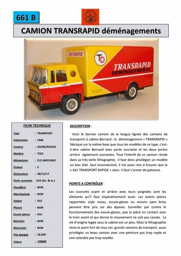 Camion joustra d'occasion - Jeux & Jouets