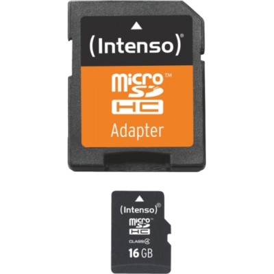 Intenso Micro SD Card 16GB Class 4 inkl. SD Adapter Speicherkarte