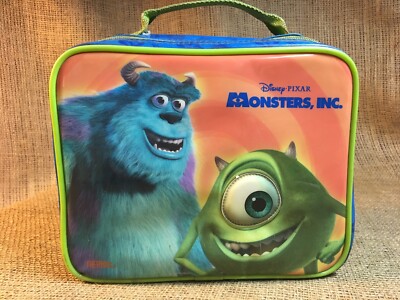 Disney Pixar Monsters Inc Sully Mike & Green Blue, Lunch Bag with Thermos  | eBay