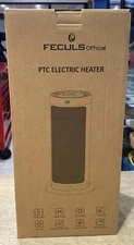 Feculs Portable Electric Space Heater, 1500W W/ Thermostat + Remote, NEW