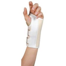 Leader Deluxe Carpal Tunnel Wrist Support, White, Small/Right 1 Each Single 