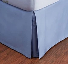 Hudson Park Bedding 800 TC Egyptian Cotton CAL KING Bedskirt DELFT BLUE