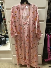 vintage gown robe set cruz silky pink floral large