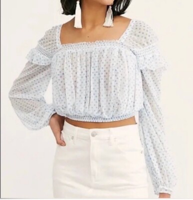 polka dot mesh top white