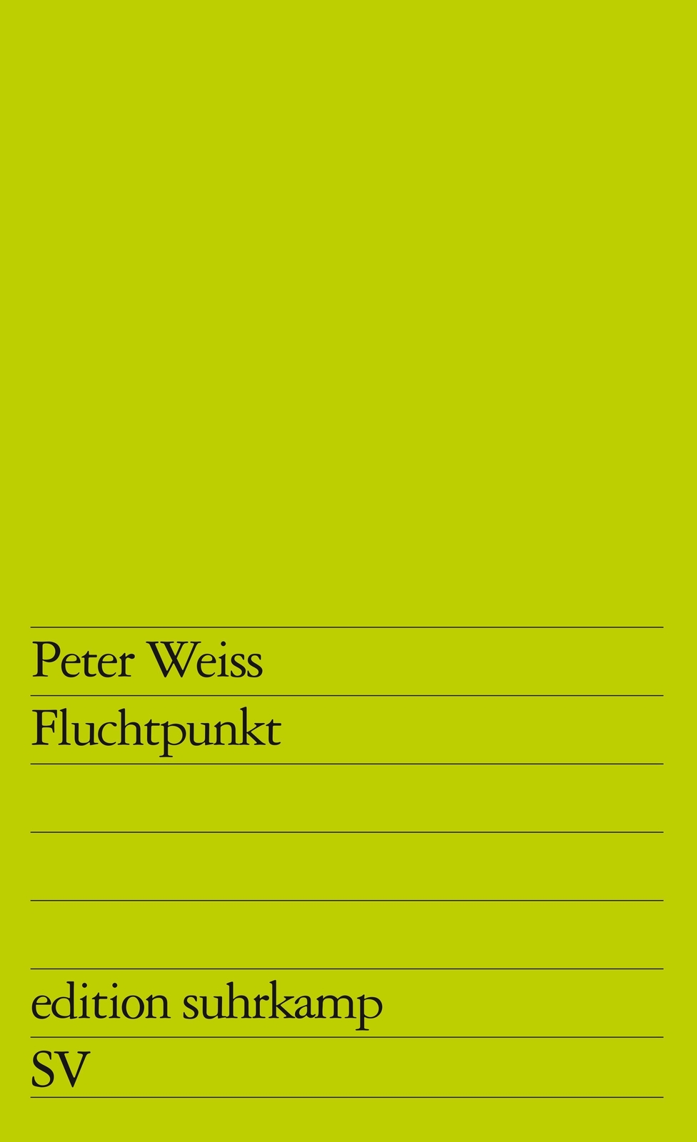 Thumbnail - Fluchtpunkt | Peter Weiss | Taschenbuch | Edition Suhrkamp | 200 S. |