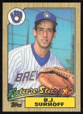 1987 Topps Future Stars B.J. Surhoff RC #216 Milwaukee Brewers