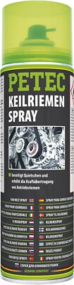 PETEC KEILRIEMENSPRAY 70460 500ML für Riemenschlupf Antriebsbänder Förderbänder 