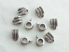 10 Anhänger Verbinder 10x6mm Öse Schlaufen Beads Träger Spacer Perlen Basteln