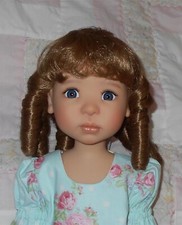 WEE 3 PRINCESS Doll Wig SIZE 10-11.5 AUBURN Sausage Roll Curls Bangs A NWT