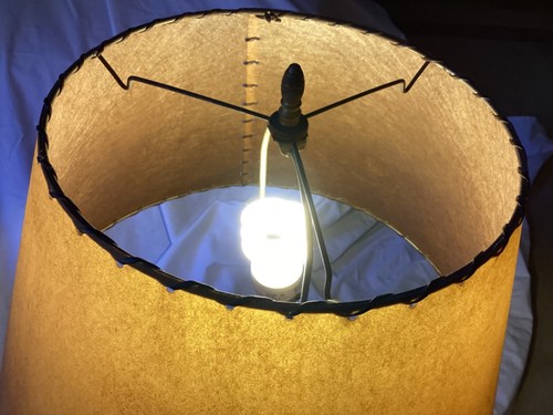 Metal cowboy rodeo bronze colored lamp metal cutout art/ Shade - Picture 3 of 6