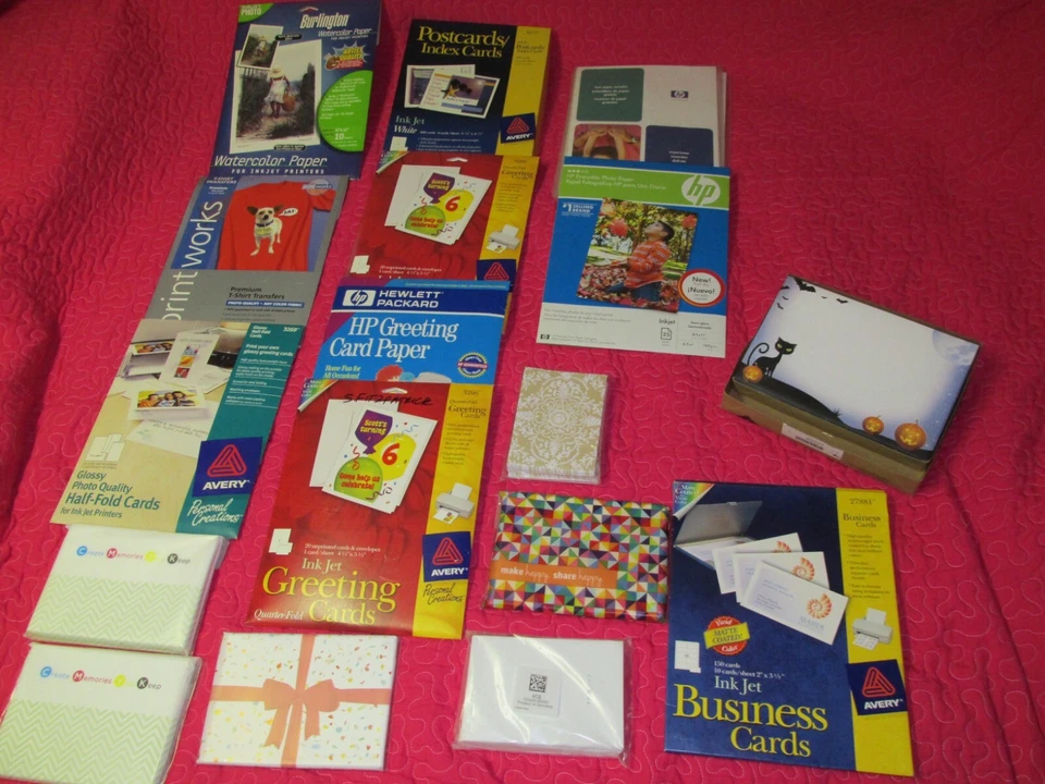 Papel fotográfico/tarjeta impresora asst. tallas/acabados -principalmente sellados-ENORME Asst. Foto 2 de 4