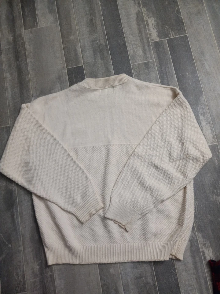 Sudadera De Colección Nuez moscada Kansas State Wildcats Para Hombres Talla L Cuello Redondo Waffle EE. UU. Foto 2 de 4