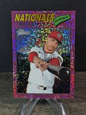 2026 Topps Heritage #124 Daylen Lile Chrome Pink Sparkle Nationals