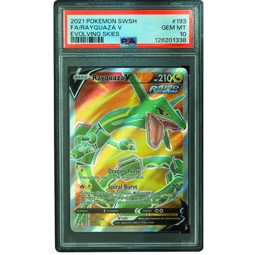 Rayquaza V #193/203 Evolving Skies Holo PSA 10 Pokemon Card*TE