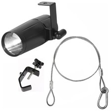 American DJ Pinspot LED II Light Fixture Package with Truss Clamp  Safety Cable